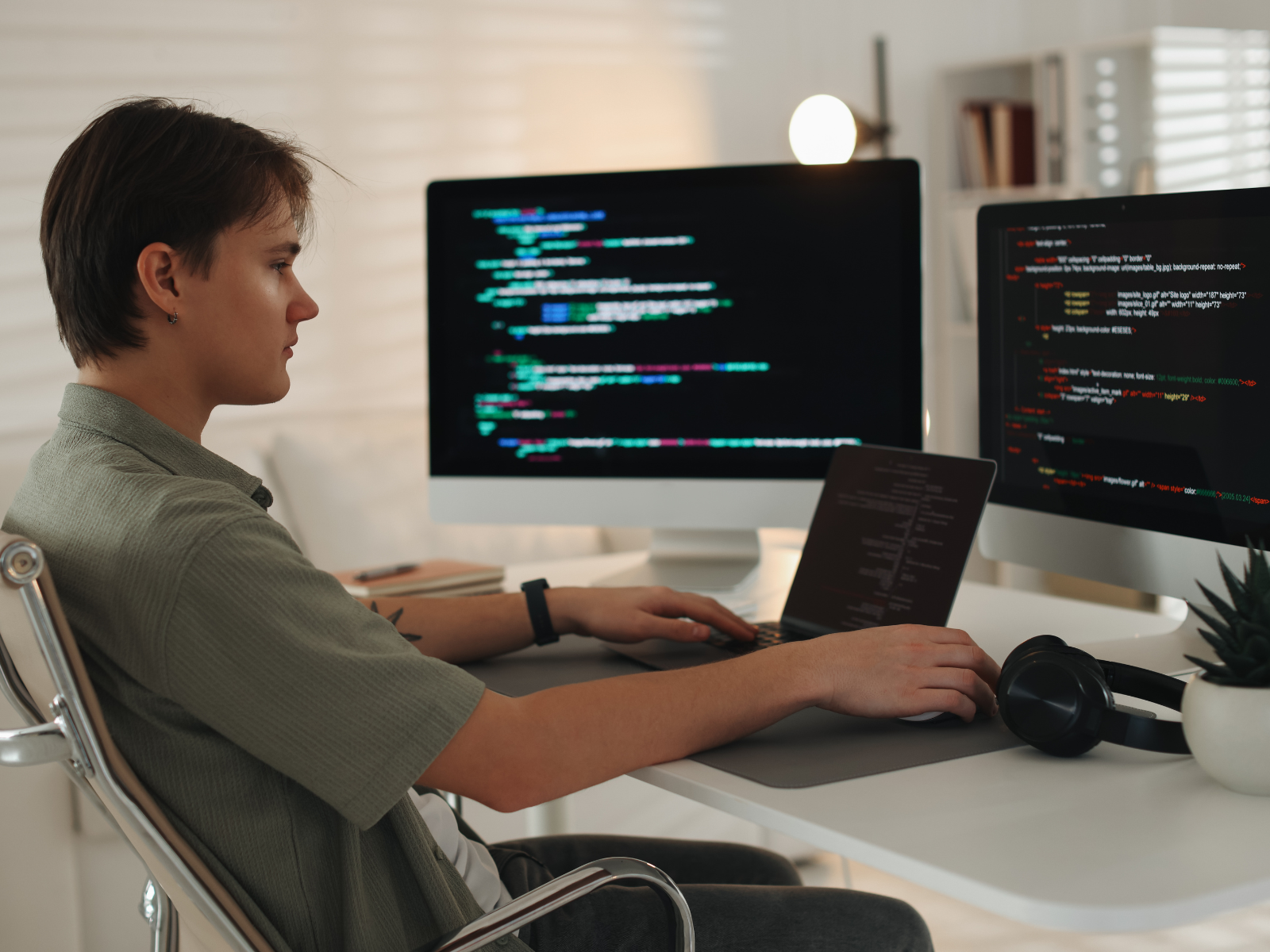 Profesional preparándose para una certificación Cisco